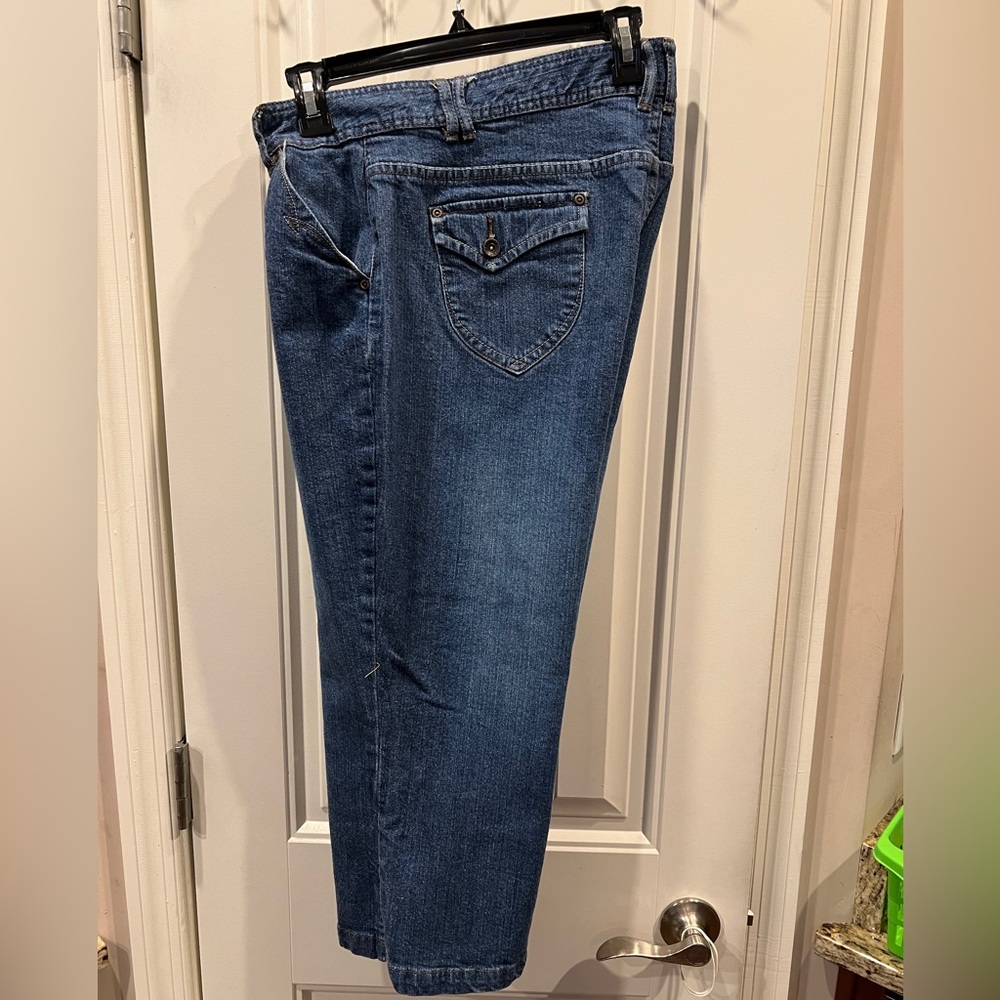 Canyon River Blues Denim Blue Jean Capri Pants Sz 18